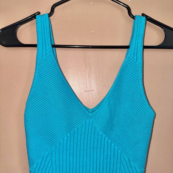 INC International Concepts Women's Ribbed Tank Top Turquoise Blue - Size Small - Picture 8 of 8